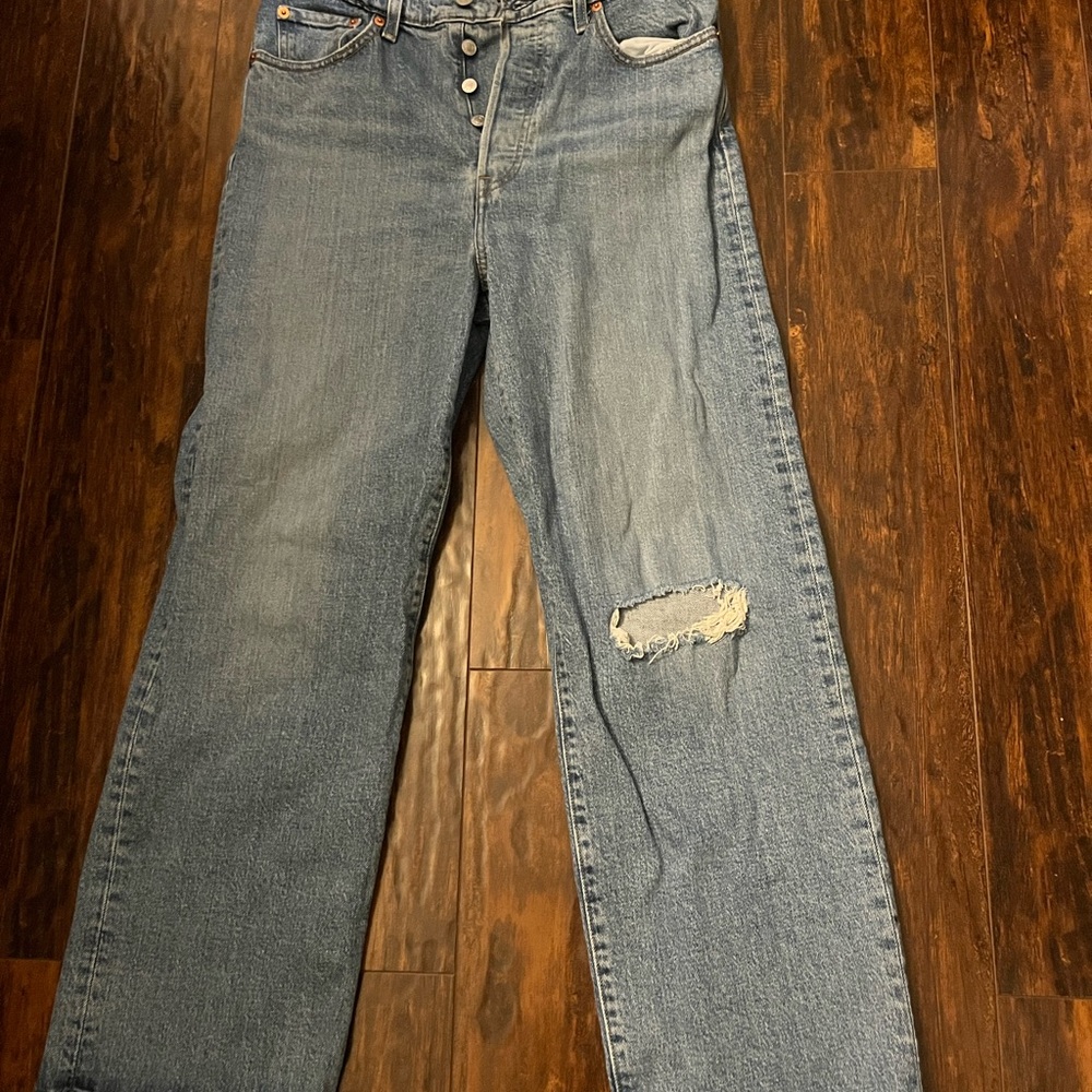 Levi's rib cage straight Blue Straight Leg Women's Jeans